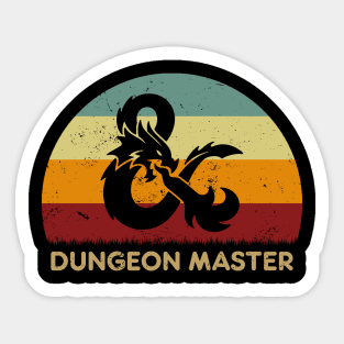 Retro Sunset - Dungeons And Dragons Dragon Sticker